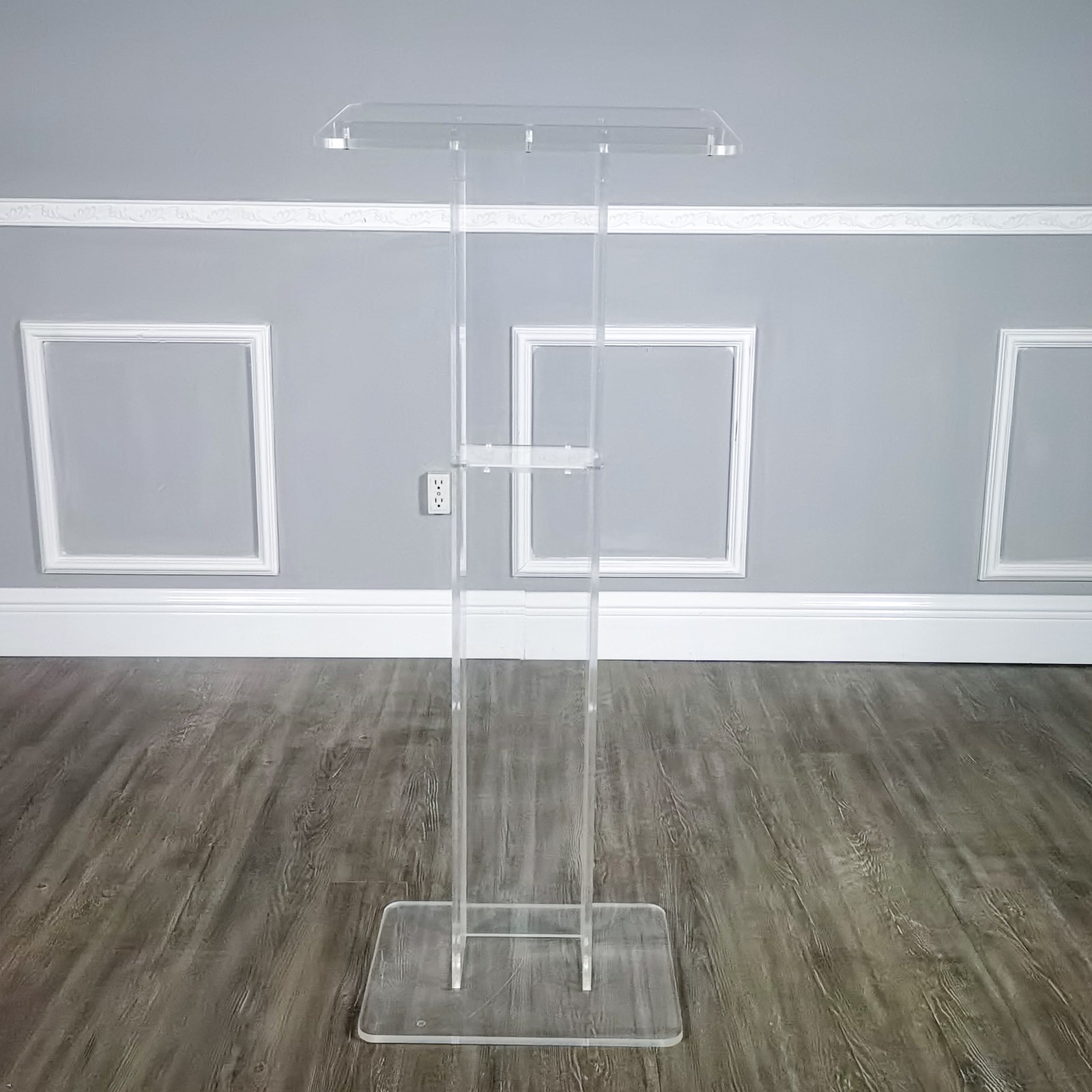 Assembled 18″W X 12″D X 42.5″H Acrylic Podium Plexiglass Church School Lectern