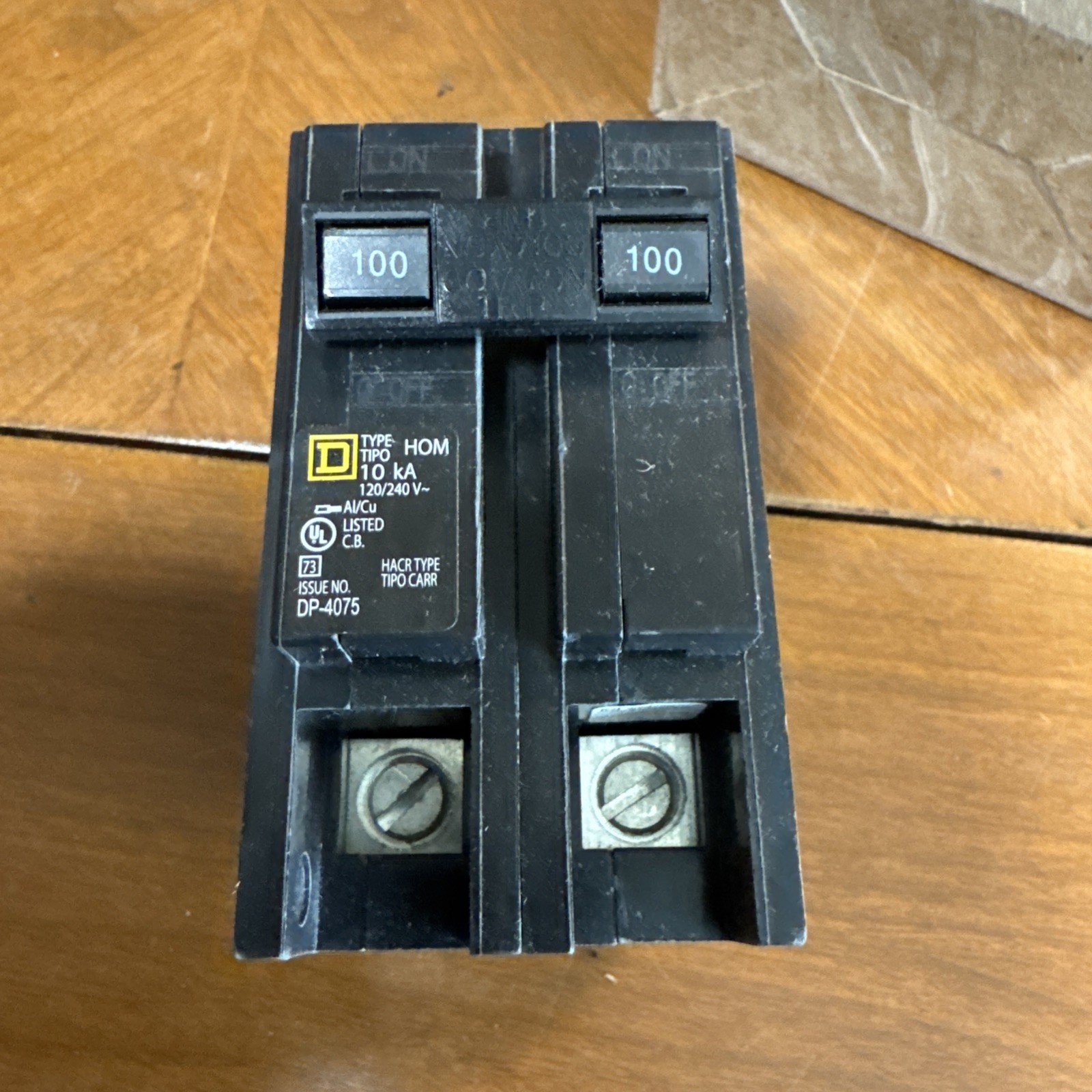 Square D HOM2100 100 Amp 2 Pole 120V Circuit Breaker