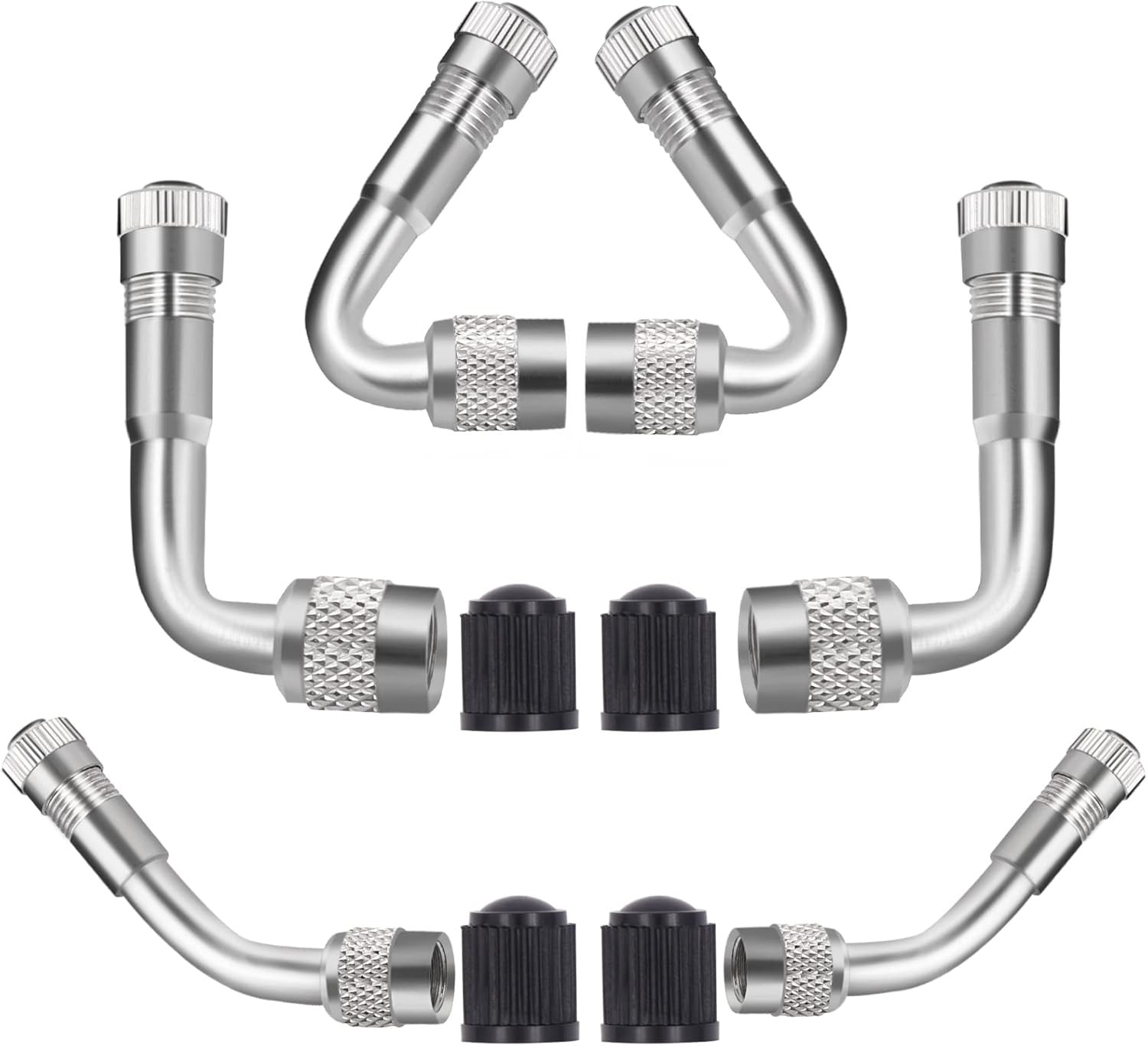 Valve Stem Extenders 6 Pack, 45 Degree 9 Style: 45° 90° 135° Extensions 6 pack