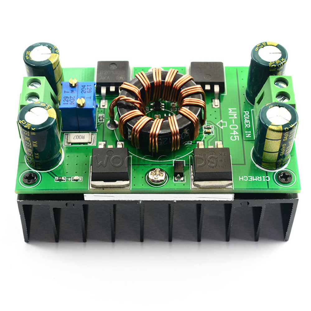 DC 5V~30V 300W 10A CC CV Auto Step-Up Step-Down Buck-Boost Power Supply Module