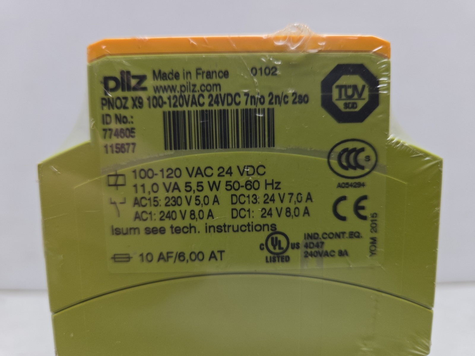 Pilz PNOZ X9 100-120VAC 24VDC 7n/o 2n/c 2so Safety Relay Module Unit 774605 New