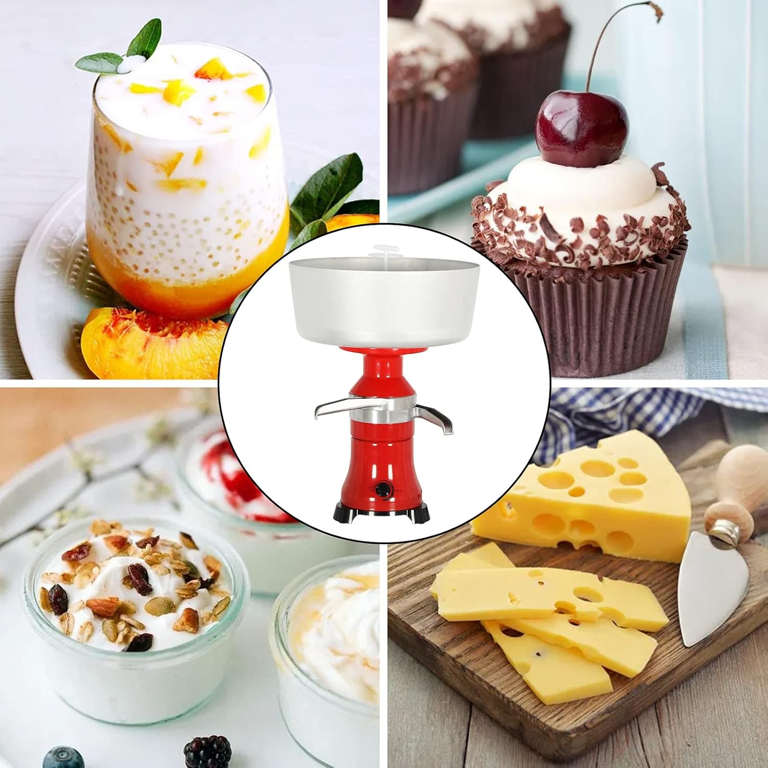 Electric Milk Cream Separator 100L h Stainless Steel Separator