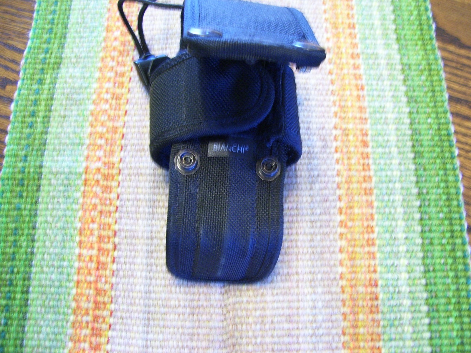 Bianchi AccuMold Black Ballistic Nylon Universal Handheld Radio Holder Holster