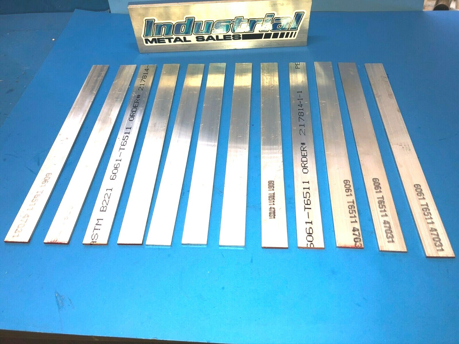 1/8″ x 1″ 6061 T6511 Aluminum Flat Bar x 12″-Long– .125″ x 1″– 12 PIECES!!!