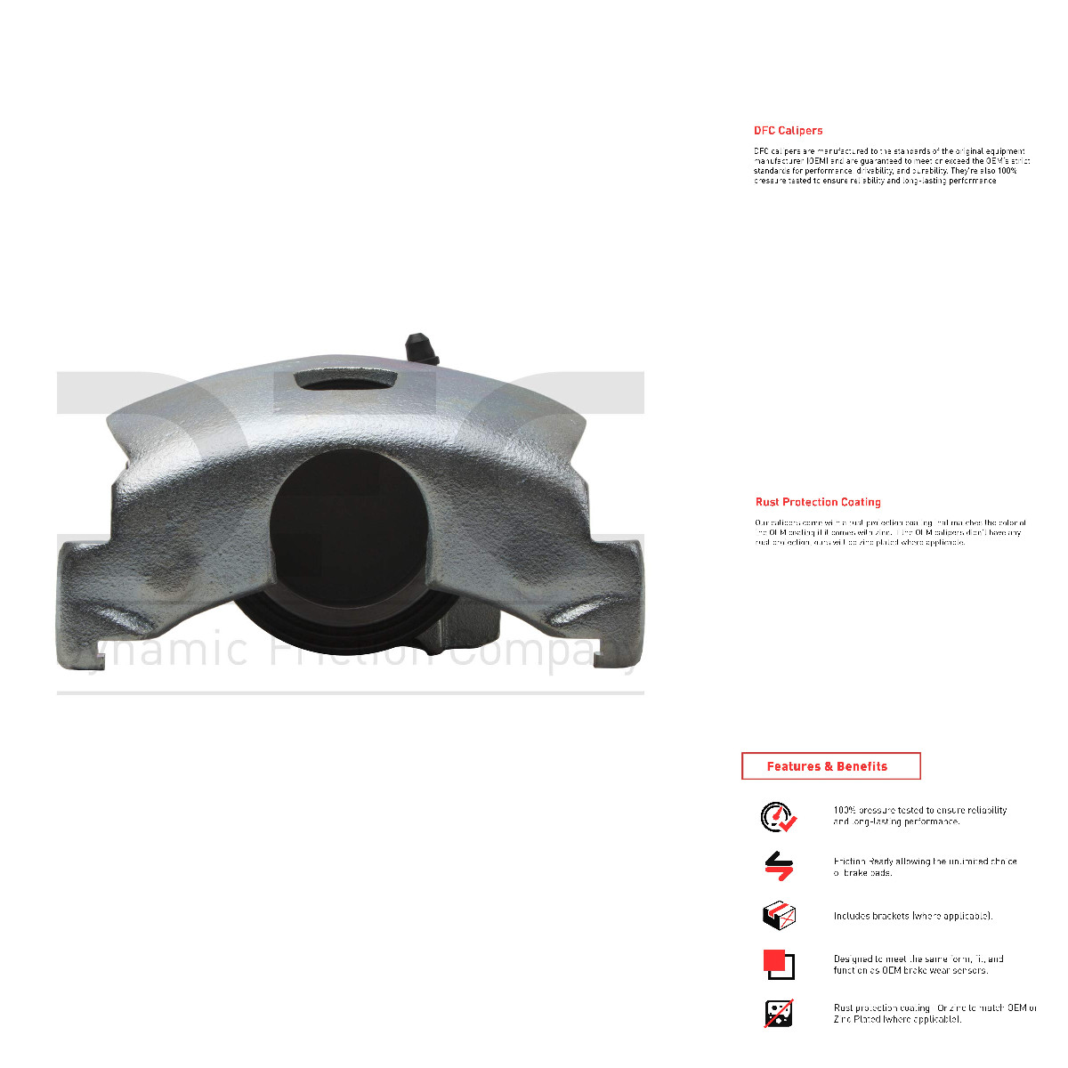 Dynamic Friction Company Rear Left Premium Brake Caliper 331-47184