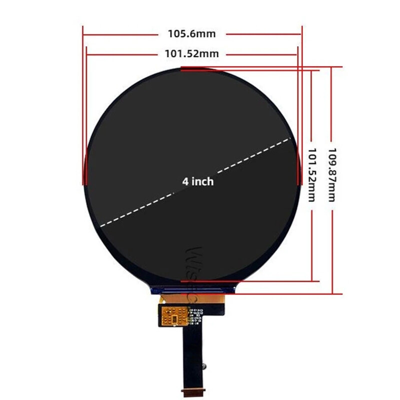 Round Lcd Display 4 Inch 720*720 Circular Tft IPS Module Smart Home MIPI Driver