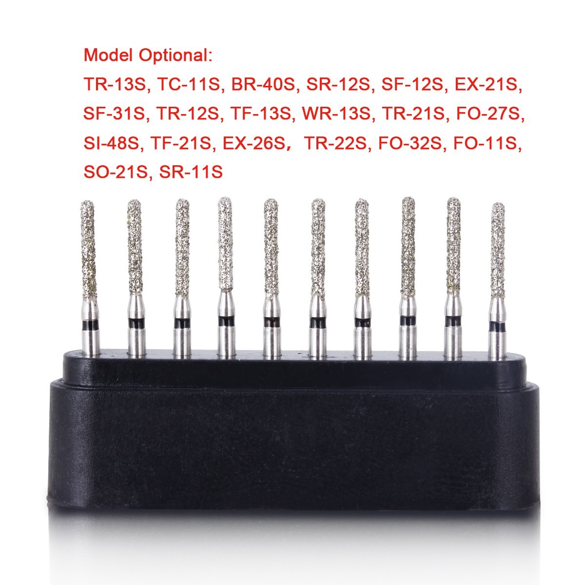 AZDENT Dental Bur Diamond Burs FOOTBALL Multi-Use FINE RED Polishers 10PCS/PACK