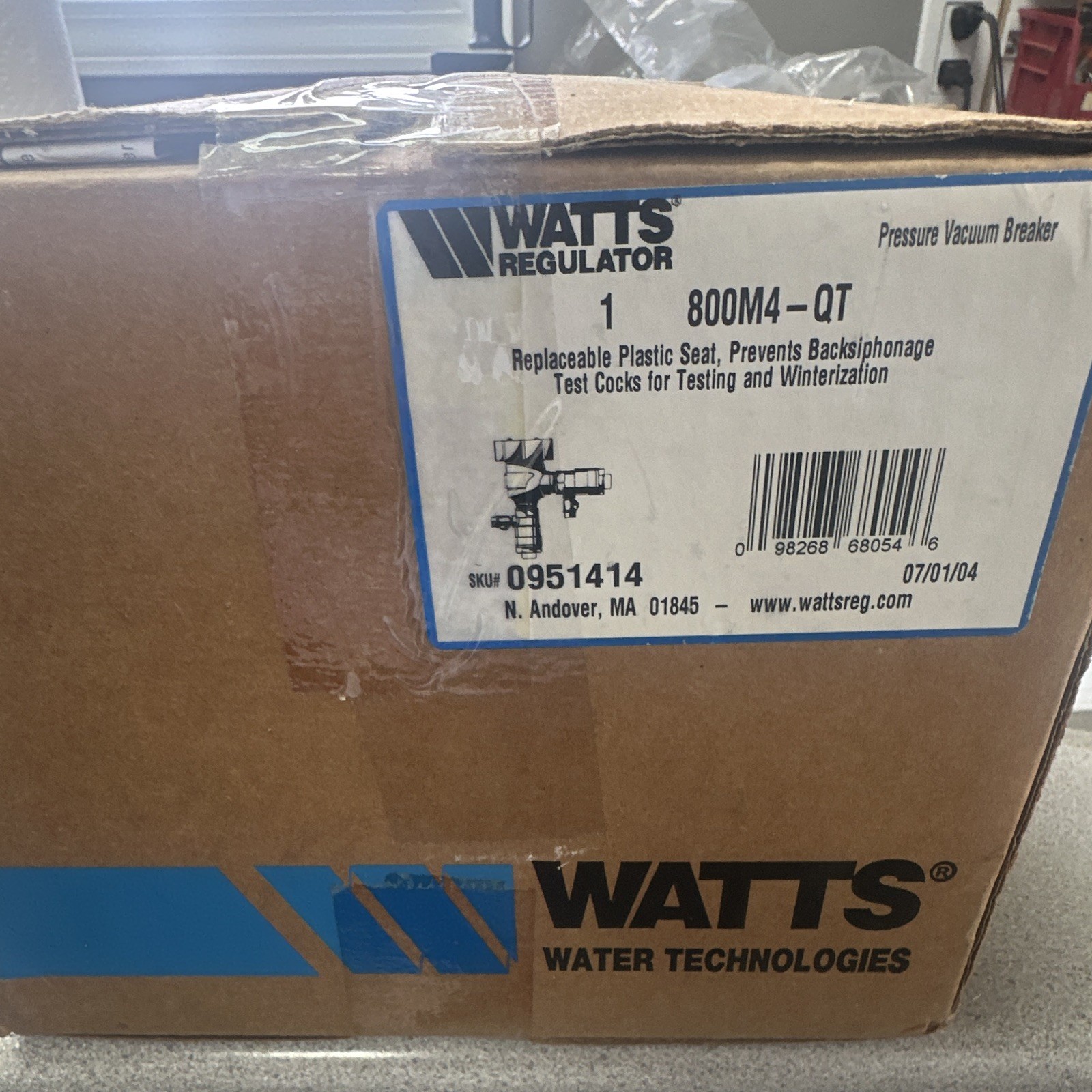Watts 800M4-QT 1 in Pressure Vacuum Breaker PVB Bronze 150 psi Water