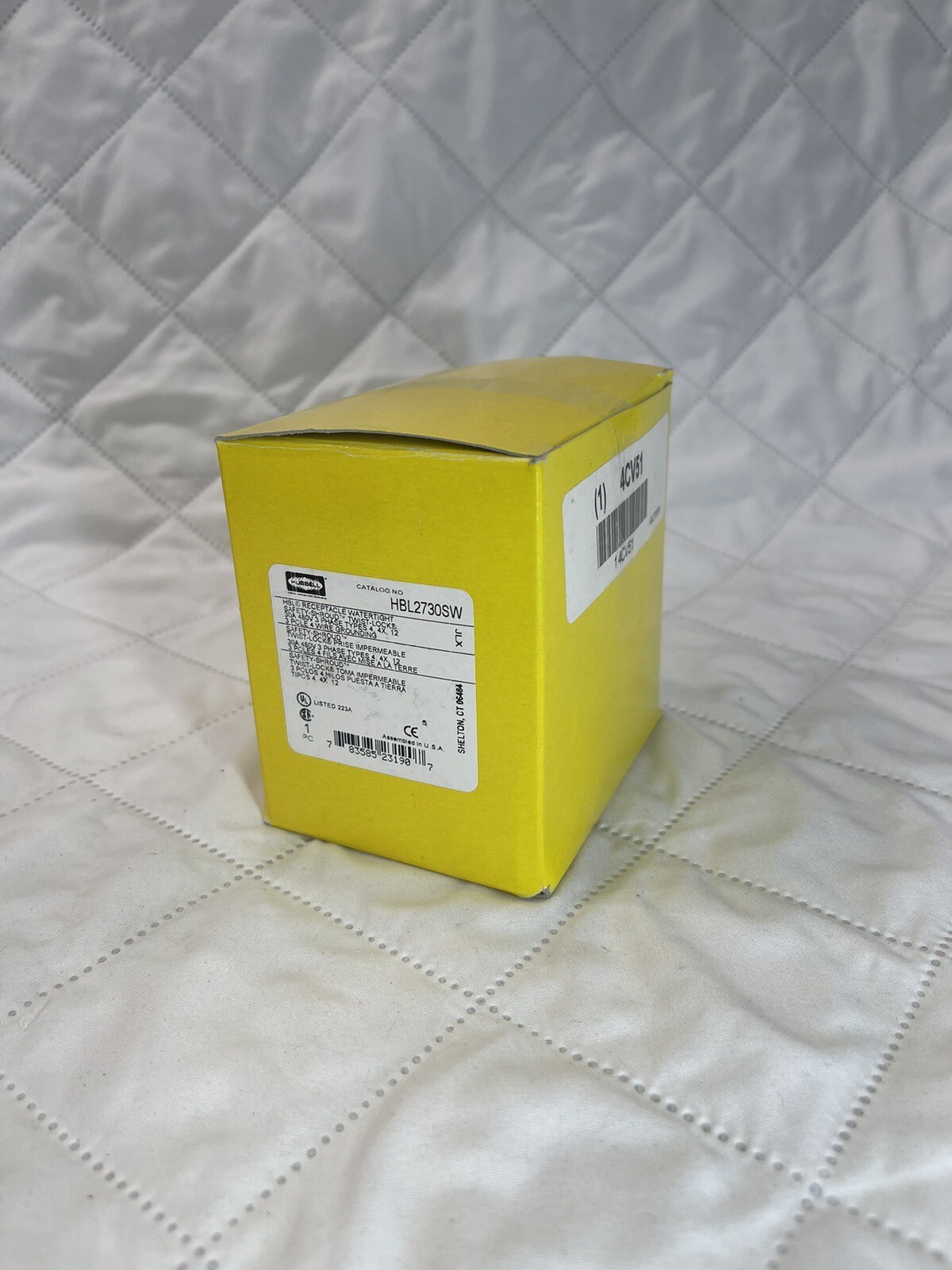 HUBBELL HBL2730SW HBL RECEPTACLE WATERTIGHT SAFETY 30 AMPS 480 VOLTS 3 POLE 4 WI