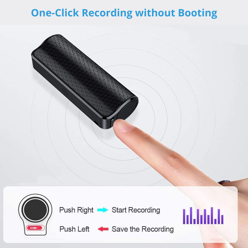 16GB/32GB Mini Spy Hidden Audio Recorder Voice Activated Office Listening Device