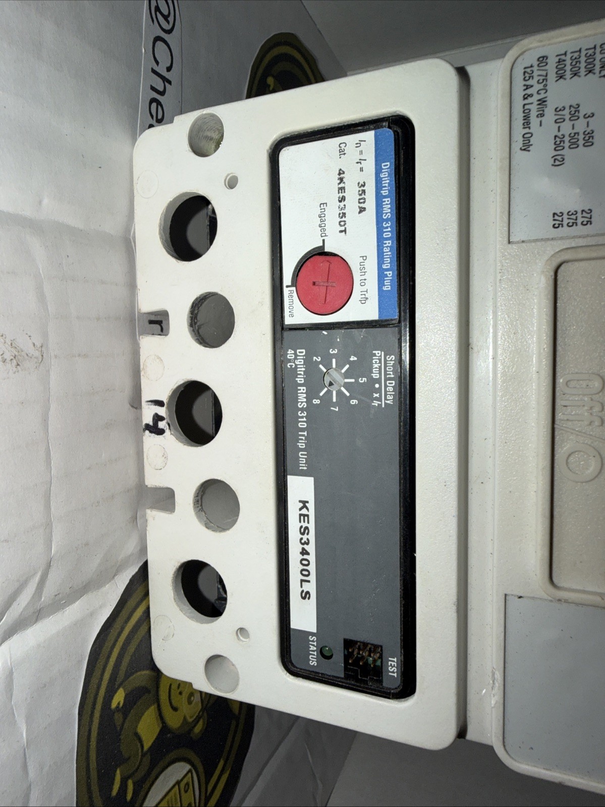 EATON HKD3400F CIRCUIT BREAKER 400 AMP 3 POLE 600V W/ KES3400LSI 400A USED