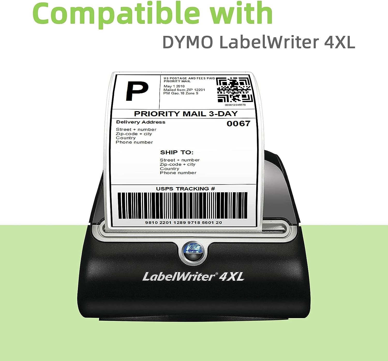 6 Rolls Direct Thermal Shipping Labels 4×6 for Dymo 4XL 1744907 220/Roll