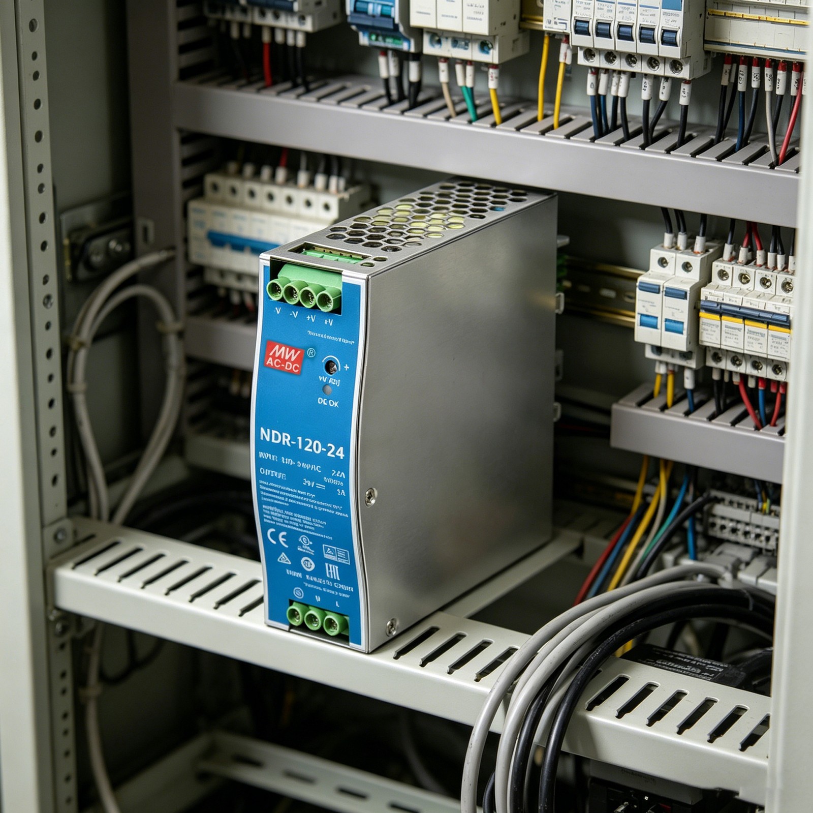NDR-120-24 DIN Rail Mount AC-DC Switching Power Supply 24V 5A 120W US stock