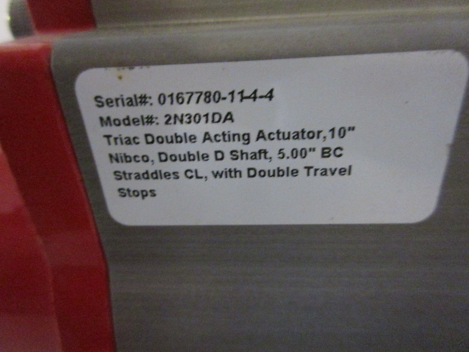 TRIAC CONTROLS 2N301DA 10″ DOUBLE ACTING RACK & PINION ACTUATOR NEW