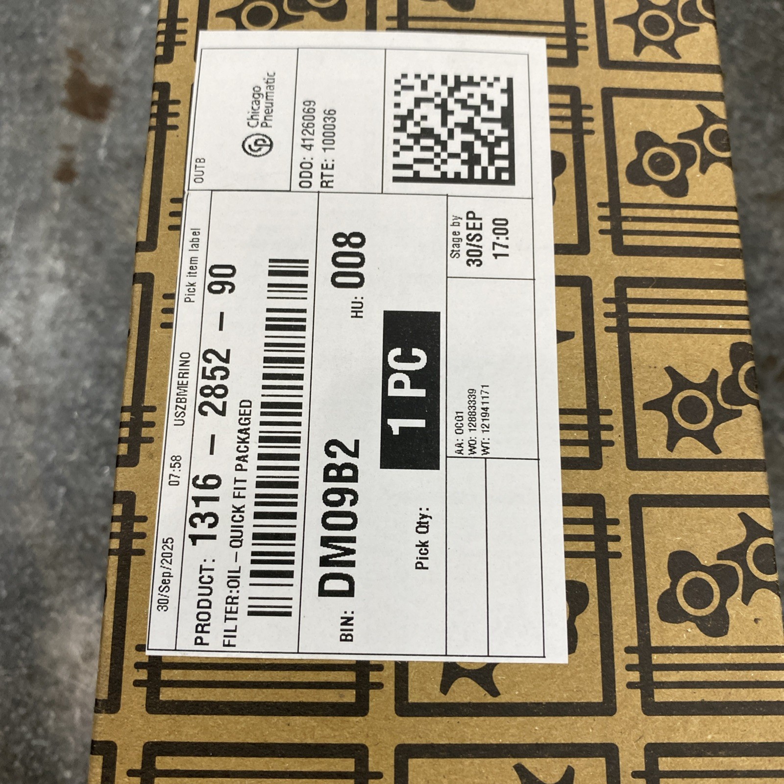 New Genuine Atlas Copco 1316285290 FILTER:OIL-QUICK FIT PACKAGED
