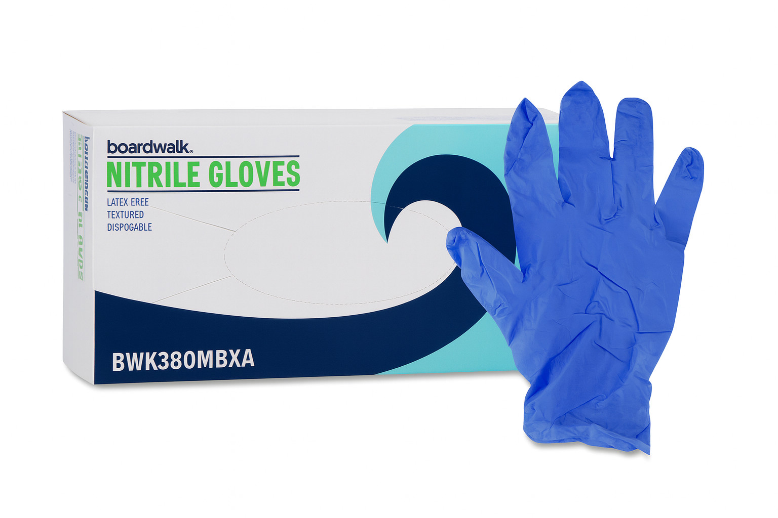 1 Case Boardwalk® Medium Disposable Nitrile Gloves, 10 box/CS, 100 gloves/box