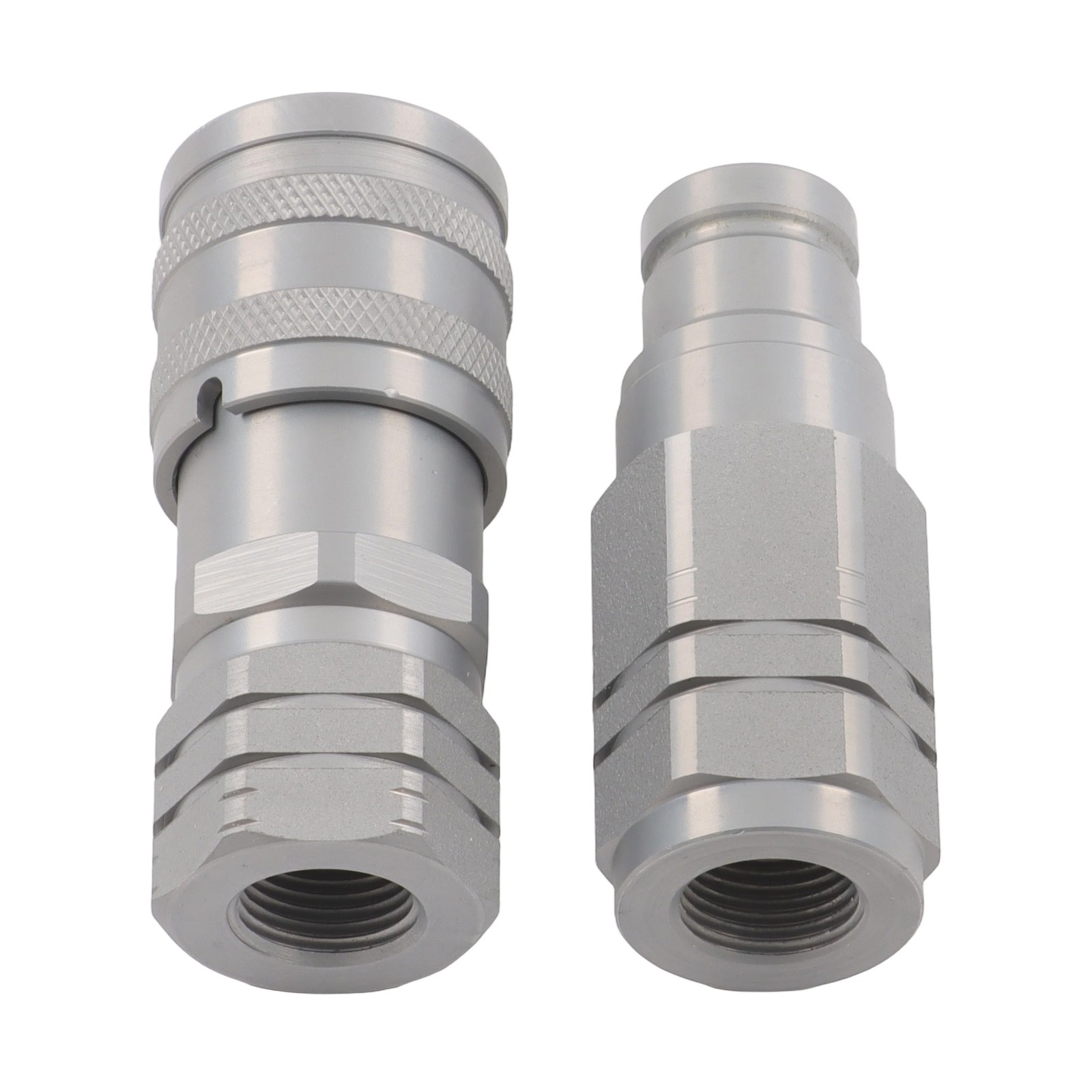 2 Pcs 3/8″ Flat Face Hydraulic Quick Disconnect Coupling Set 3/8″ NPT Thread
