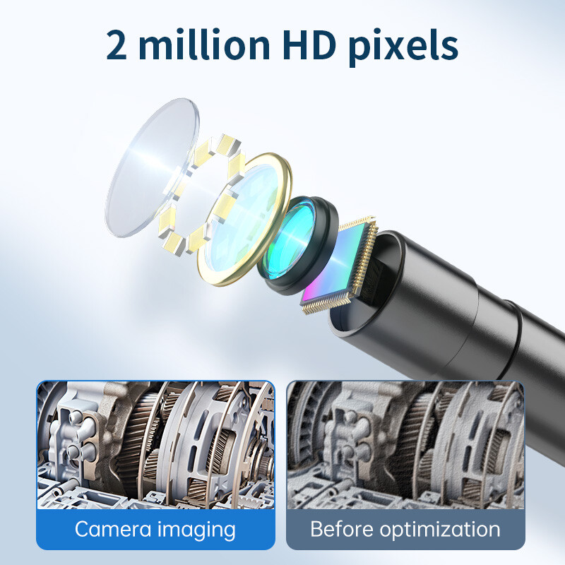 IP67 Waterproof 3in1 Endoscope 1080P 8 Adjustable LED 5M Flexible Snake Camera