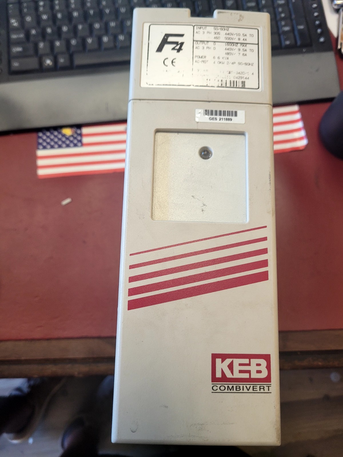 KEB 12.F4.S1D-3420 COMBIVERT DRIVE 12F4S1D3420 12.F4.S1D-3420 USED ( S1-214)