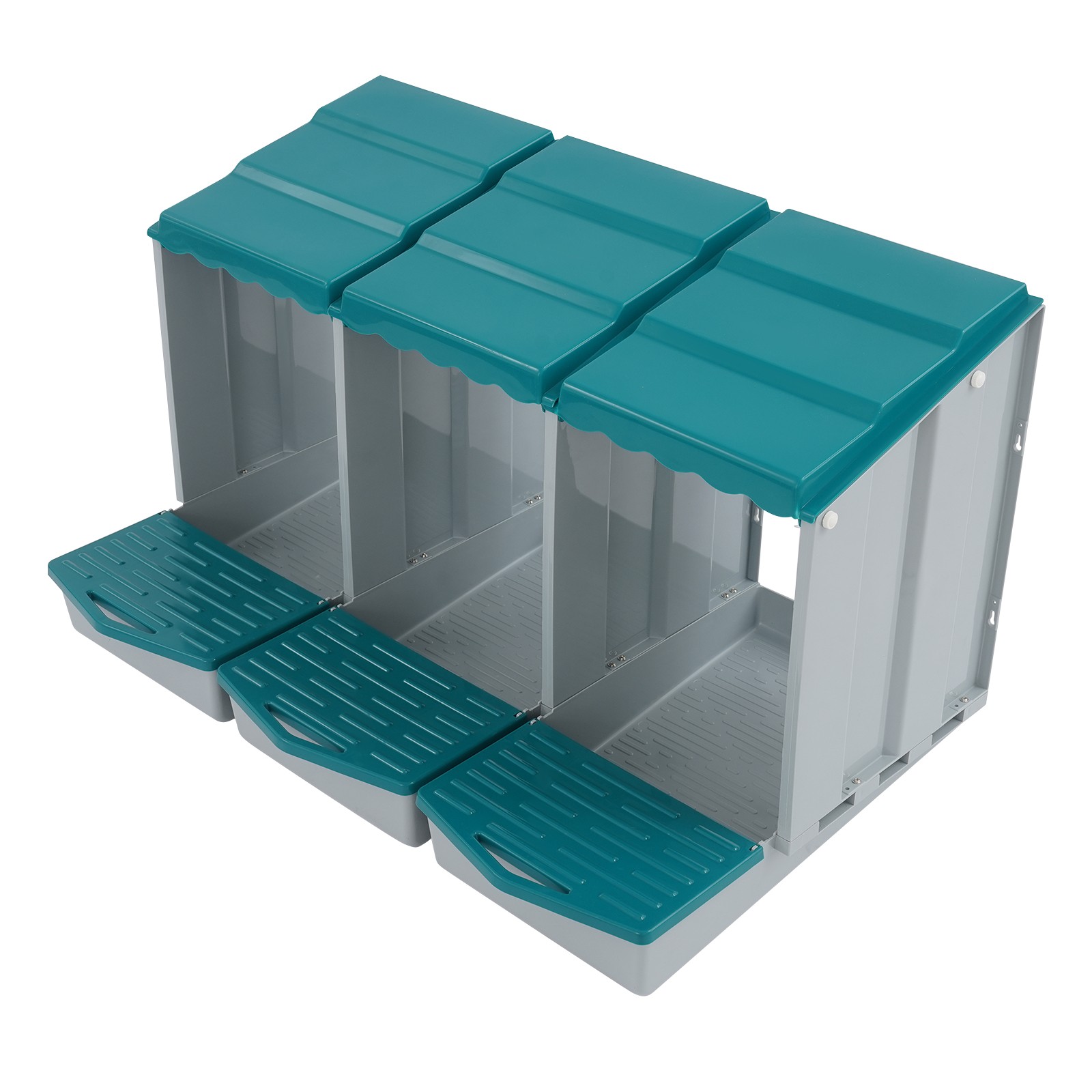 Chicken Nest Boxs, 3-Compartment Chicken Nesting Box, Chicken Laying Box with Eg