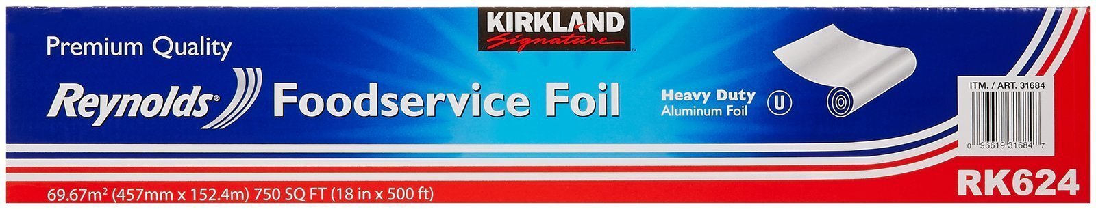 Kirkland Signature Kirkland Signature Heavy Duty Foil 18″ X 500′ (750 Sq’),, ()