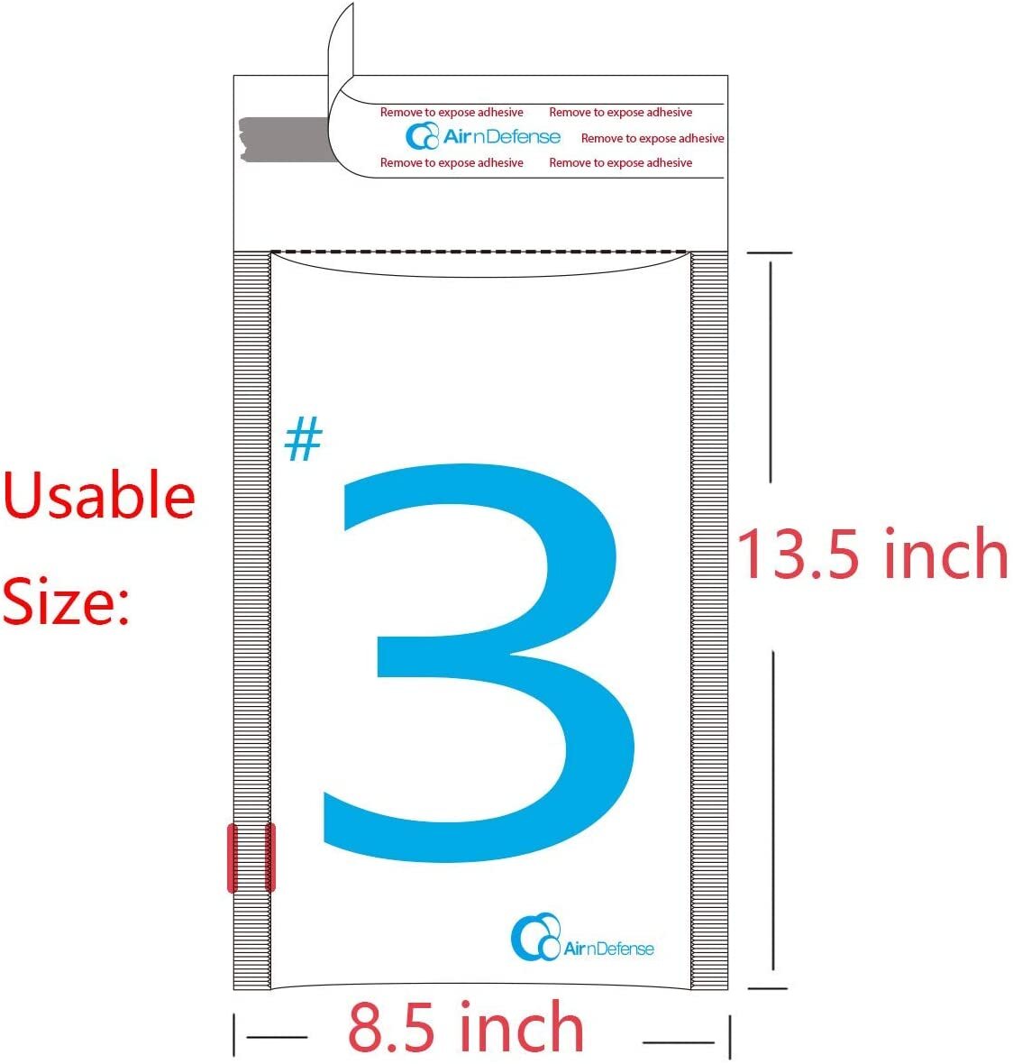 100 #3 8.5×14.5 Kraft Bubble Padded Envelopes Mailers Shipping Bags AirnDefense