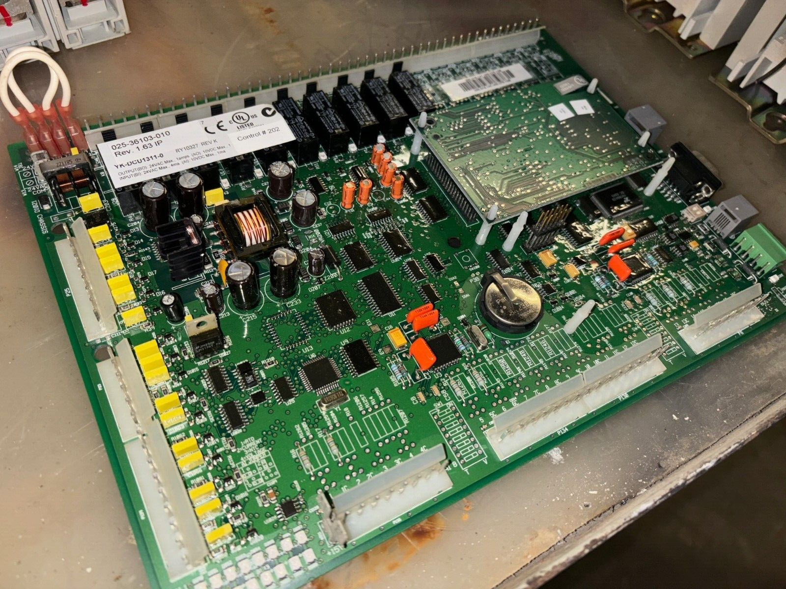 JOHNSON CONTROLS CONTROL BOARD 025-36103-010 RY10327 Rev K , YK-DCU1311-0