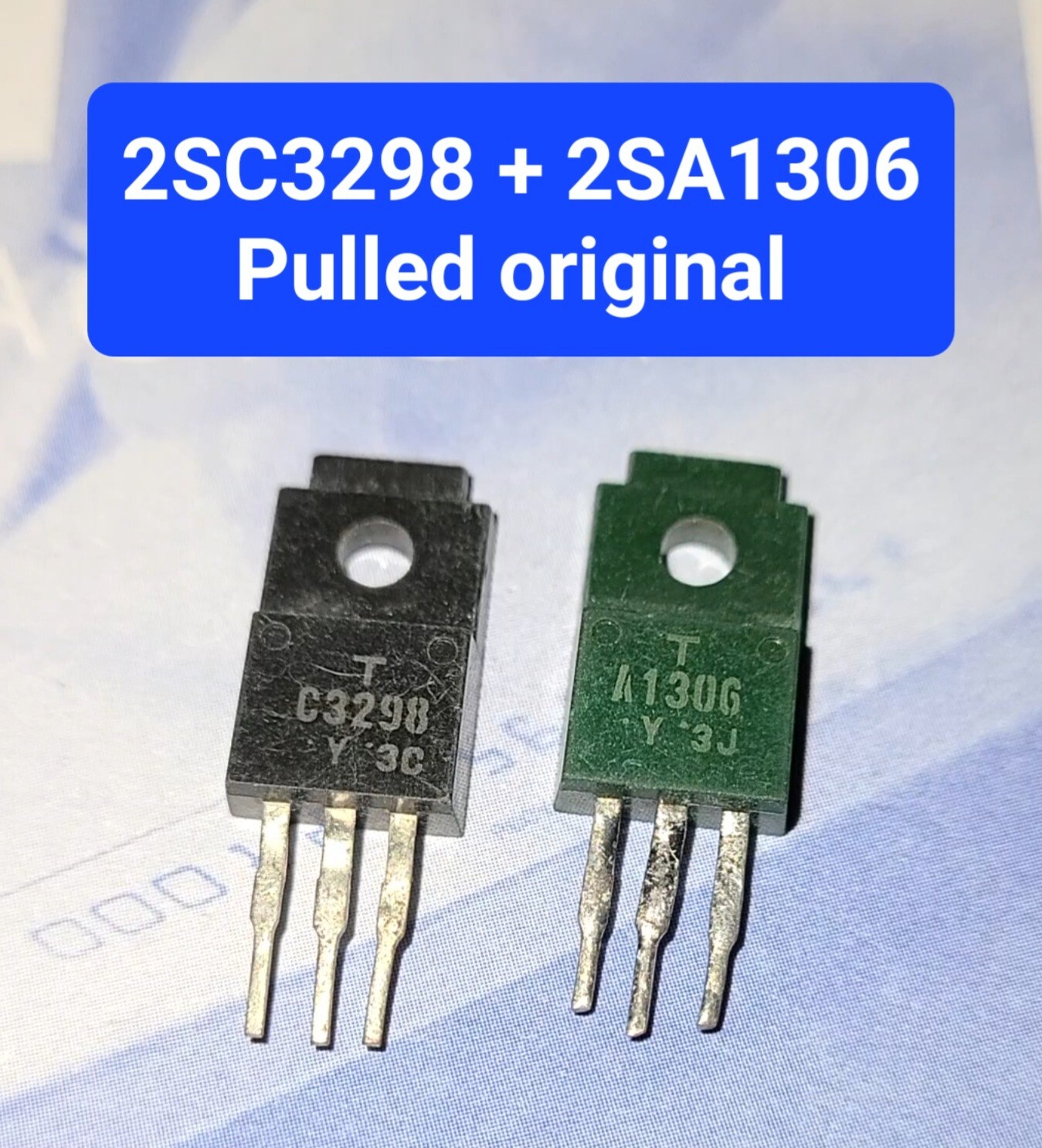 2PCS 1Pair 2SA1306 + 2SC3298 A1306/C3298 Transistors Pulled Original TOSHIBA