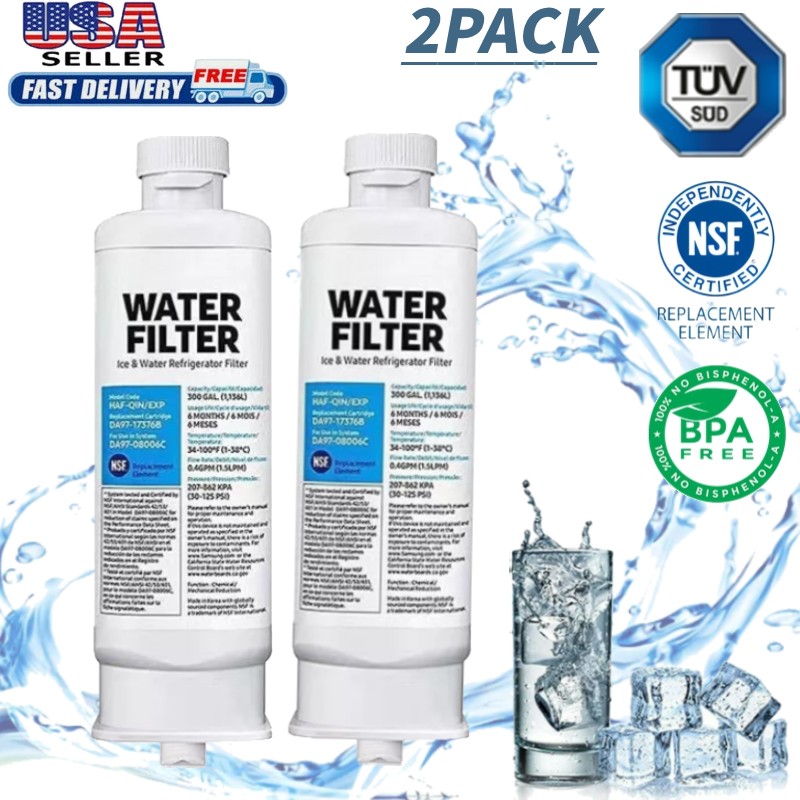 2Pack FOR Samsung Refrigerator Water Filter HAF-QIN DA97-17376B for DA97-08006C