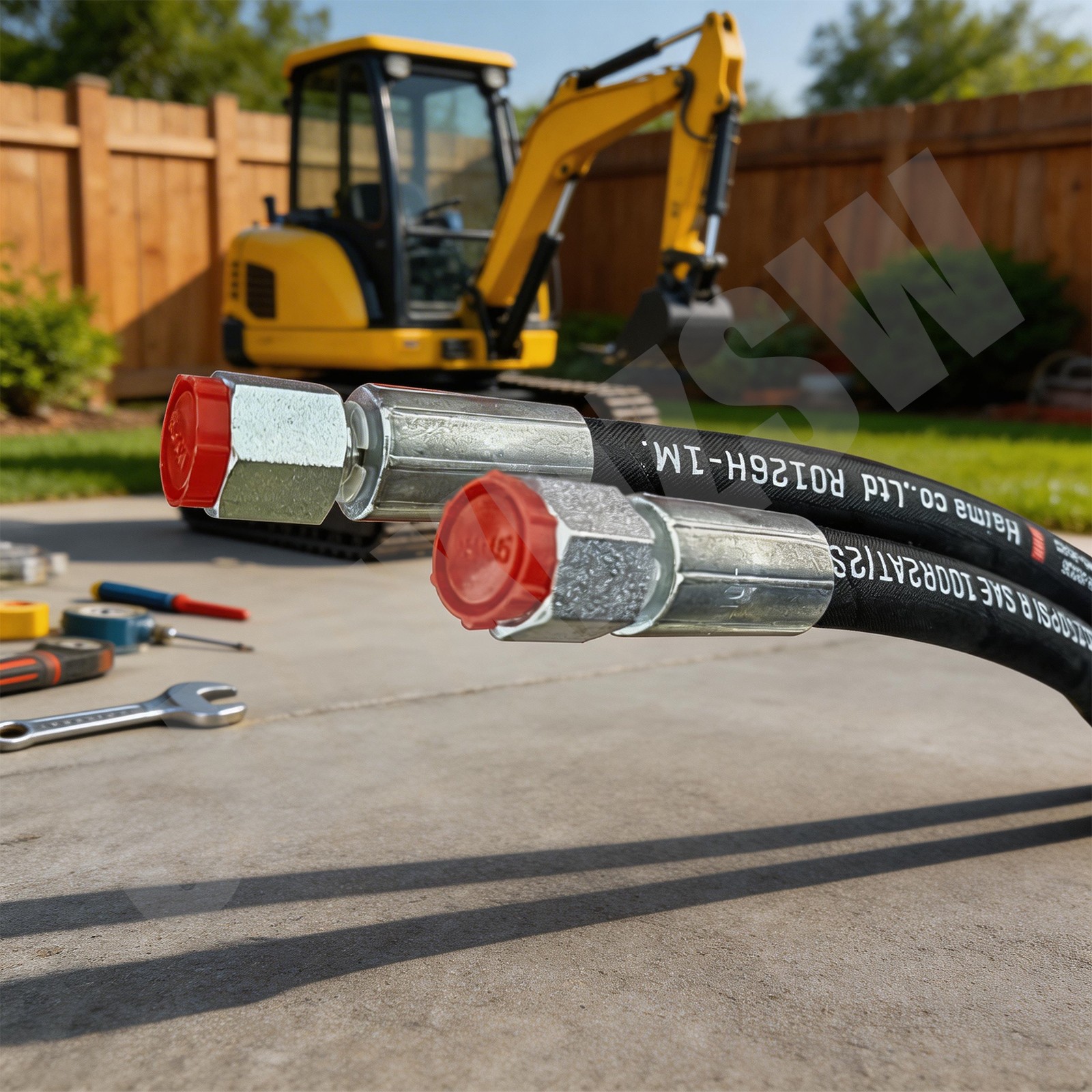 AGT Miva China Mini Excavator M14x1.5x 60″ Hydraulic Hose New Both Ends Straight