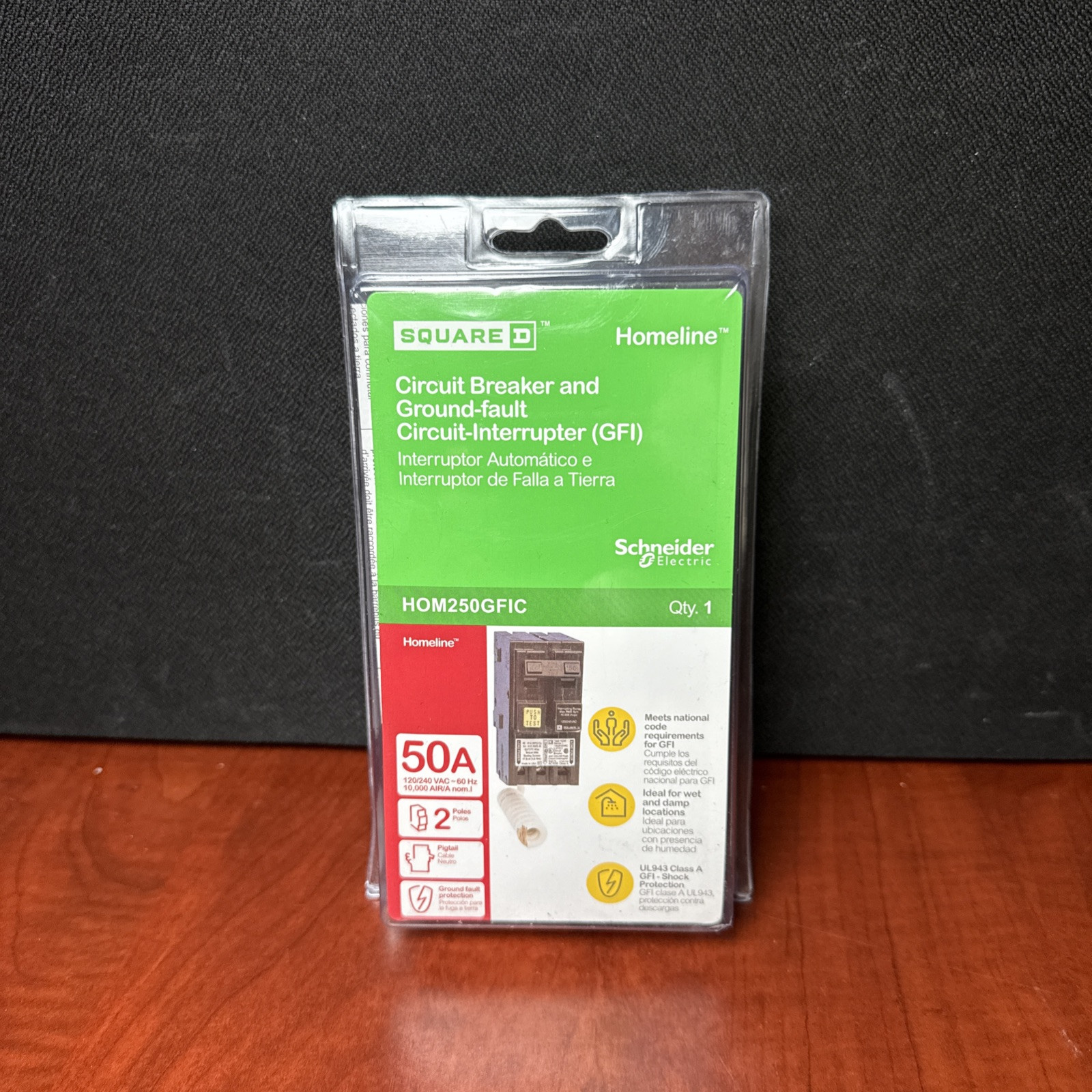 Square D HOM250GFICP 50A 2P Homeline Gfci Circuit Breaker (5895)