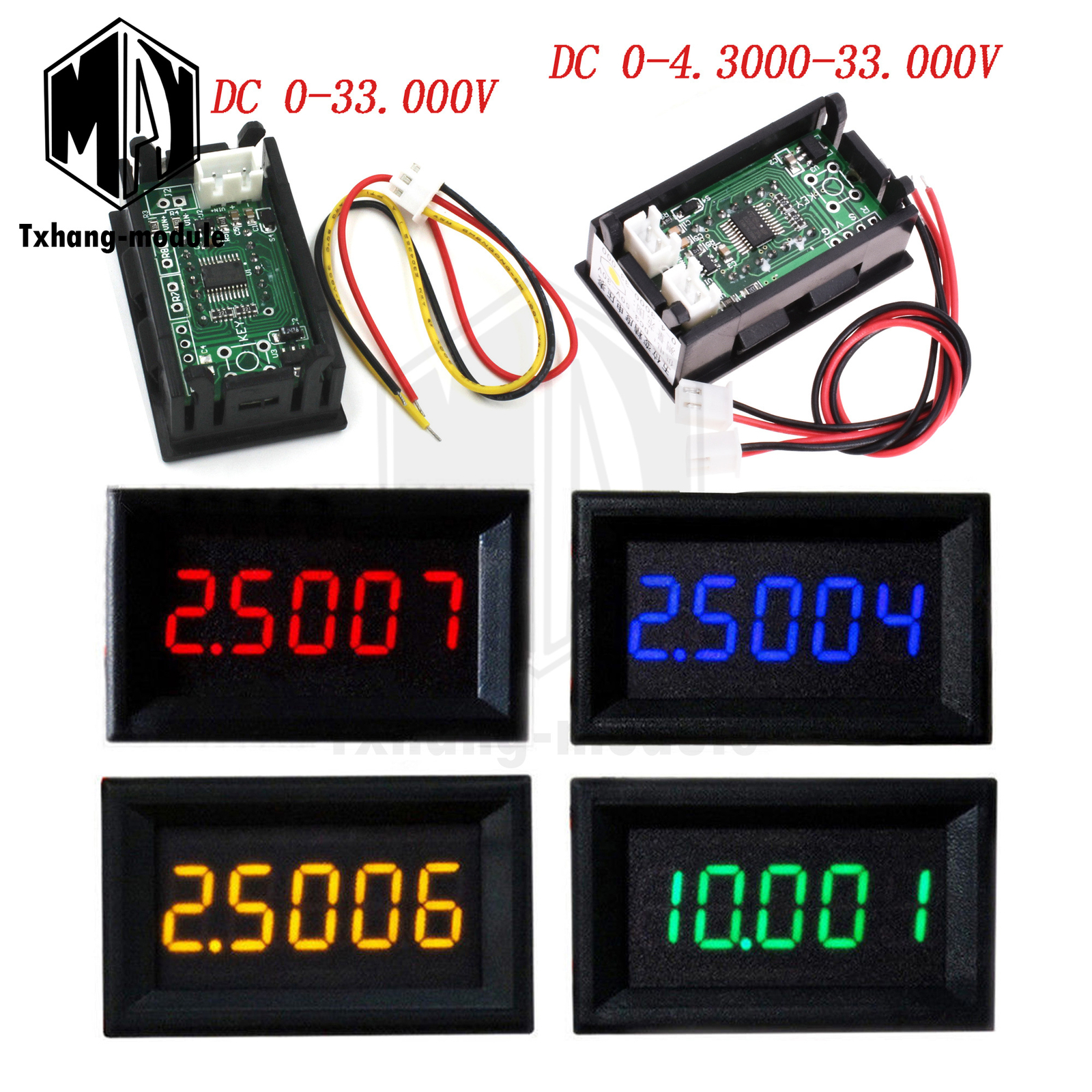 0.36″5 Digit DC0-33.000V/0-4.3000-33.000V Precision Digital Voltmeter Panel A2TM