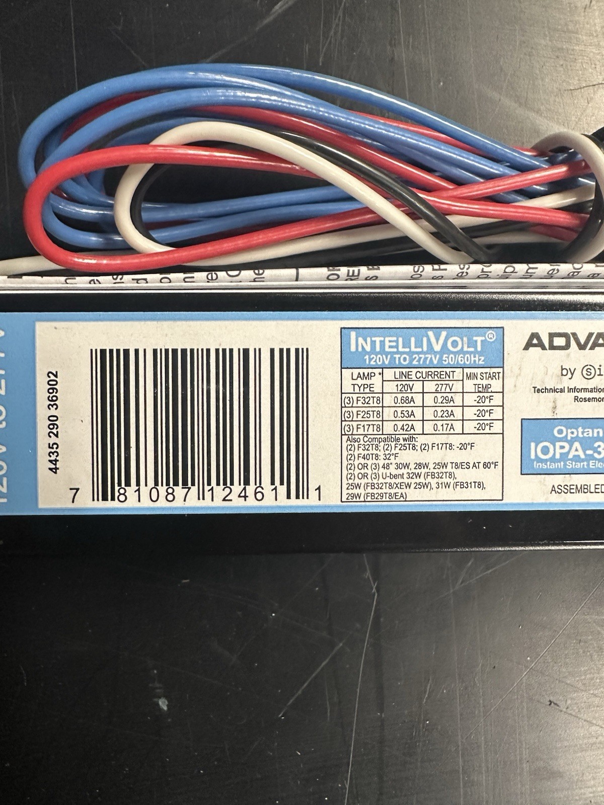 SIX Pcs Advance by Signify Electronic Ballast IOPA-3P32-N Instant Start