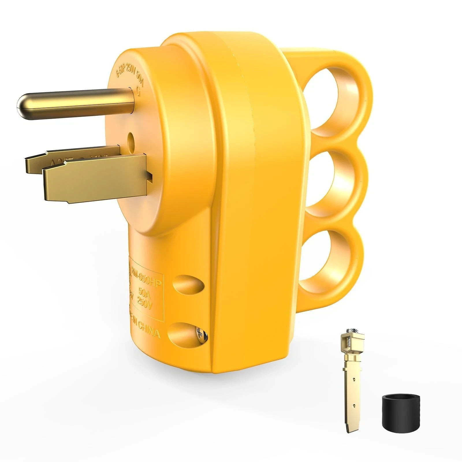 Welder Plug 50 Amp NEMA 6-50P Replacement Male Plug Heavy Duty Yellow ETL Listed