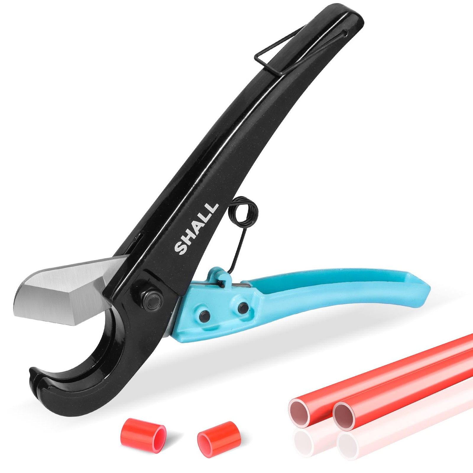 SHALL PEX Pipe Cutter, Cuts up to 1-3/8’’, Fast Tubing Blue-black