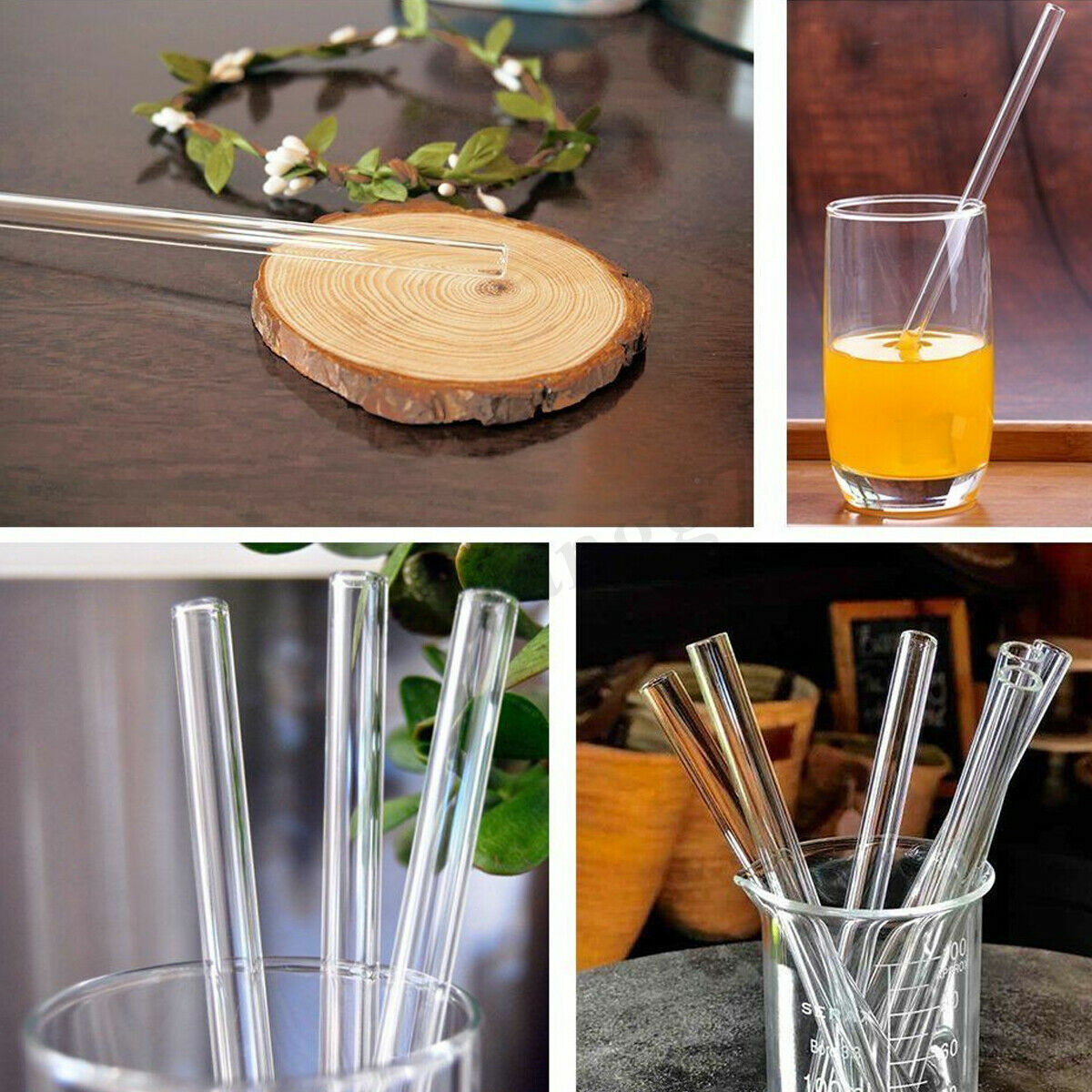 12pcs 8mm OD Pyrex Glass Tubes Borosilicate Glass Blowing Tubing Clear 12 ” Long