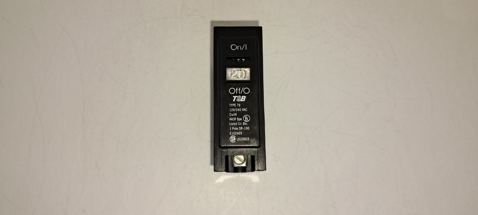T&B TB120TB 20 Amp 1 Pole 120/240V Volt Thomas & Betts Circuit Breaker NEW