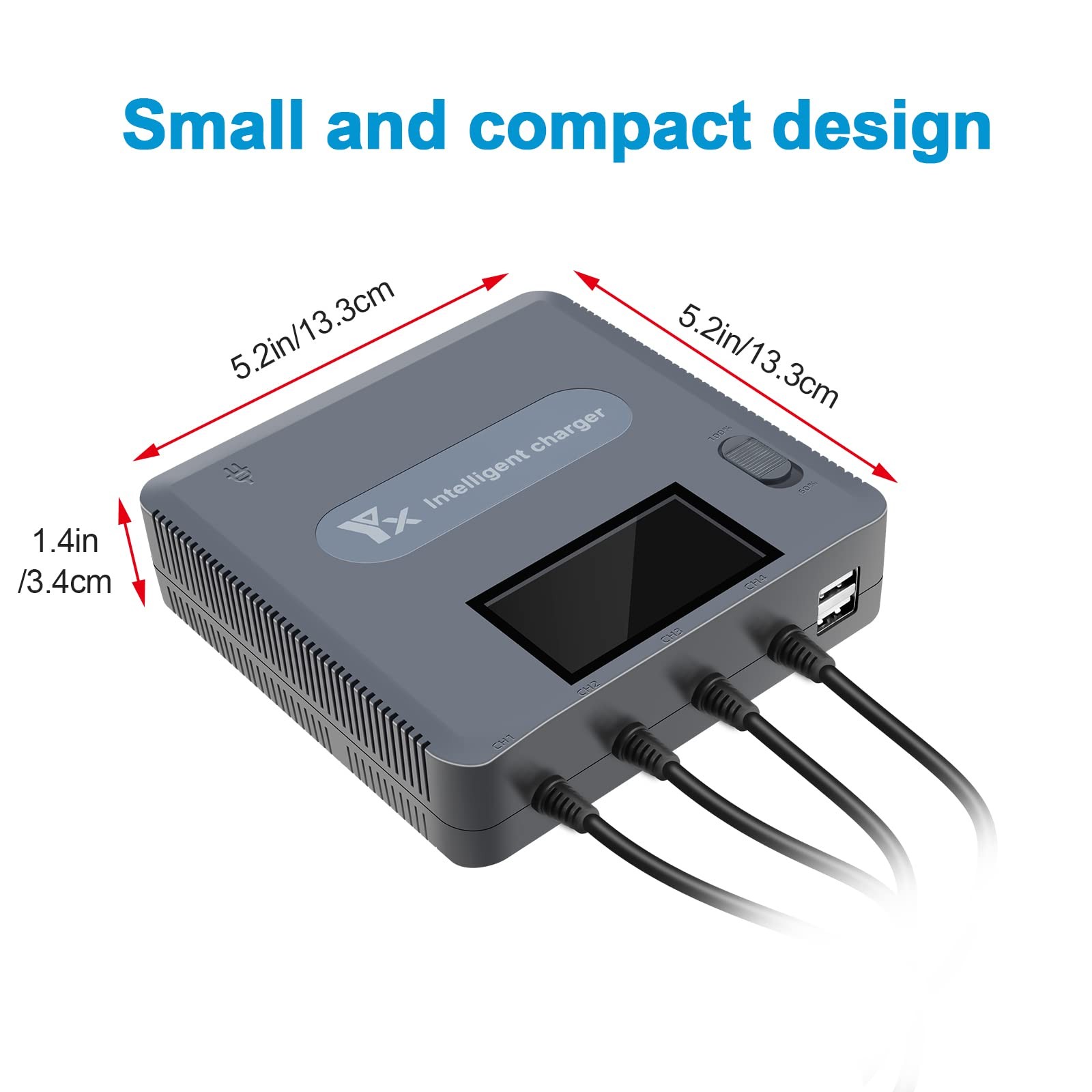 Hanatora Lcd Display Battery Charger For Dji Air 2Smavic Air 2 Drone And Remote
