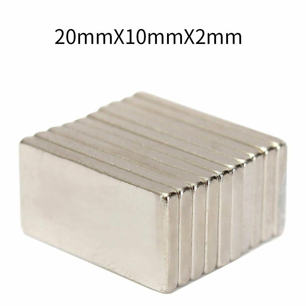 5~100Pcs N52 20x10x2mm Neodymium Block Magnet Super Strong Rare Earth Magnets