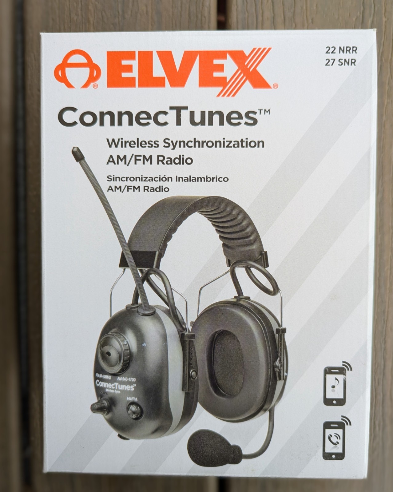 NIB ELVEX CONNECTUNES WIRELESS Safety Headphones Radio & Bluetooth – FREE SHIP!