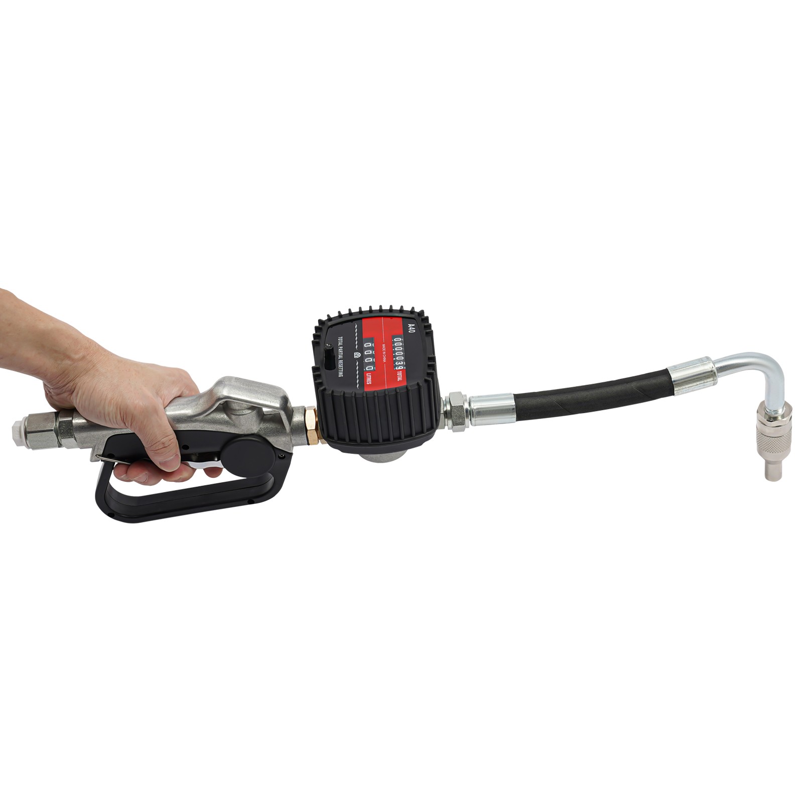 1/2» Oil Control Valve Meter Nozzle Aluminum Alloy Oil Dispensing Gun 1-30L/min