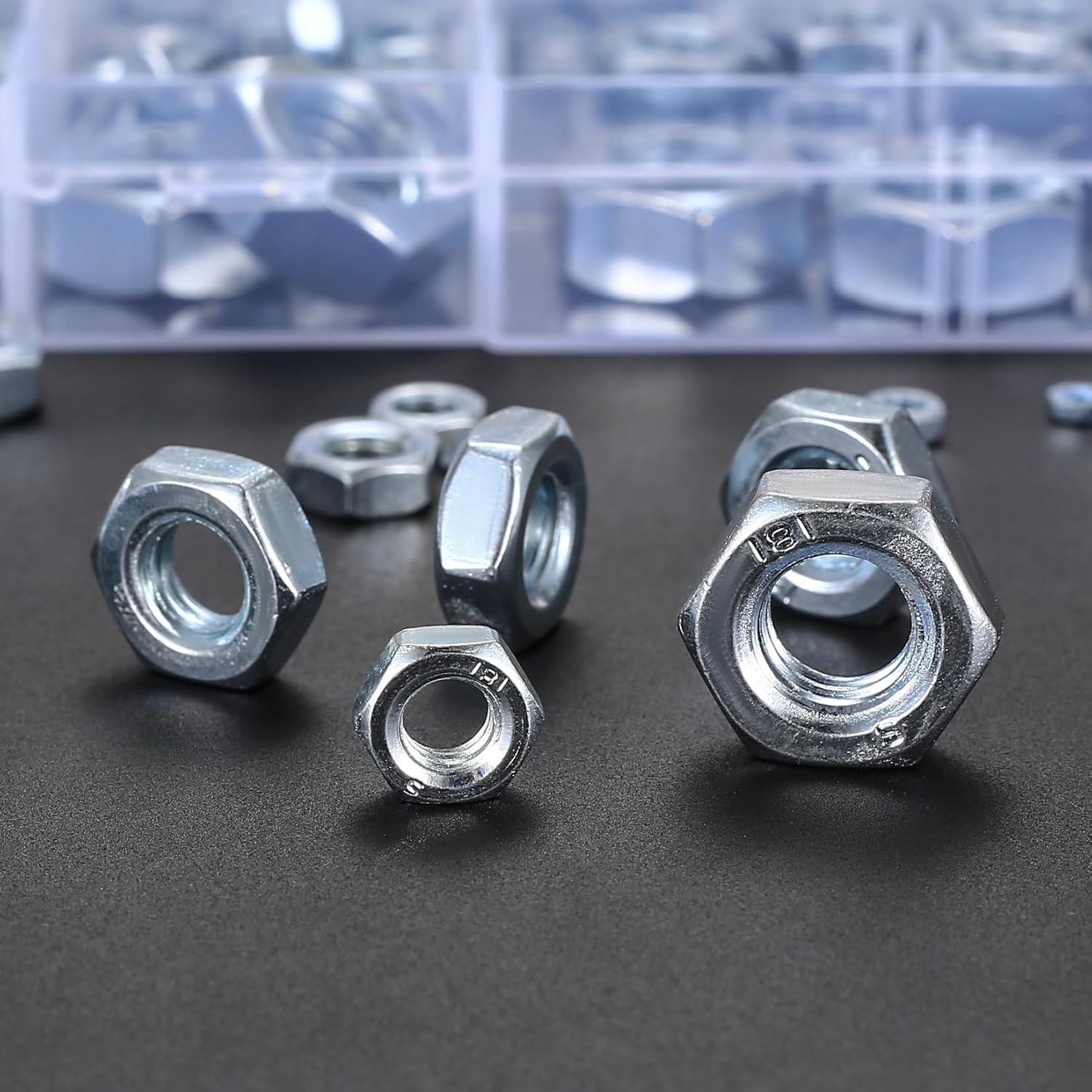 Metric Hex Nuts Assortment Kit, 430 Pcs Stainless Steel Hex Nuts Set, Hex Har…