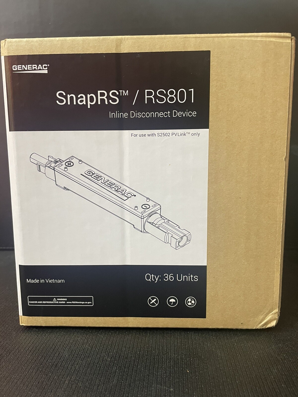 Generac SnapRS RS801 Inline Disconnect Devices APKE00011 (Loc. A700)