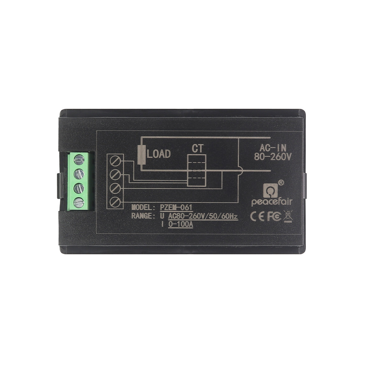 100A AC Digital Power Panel Meter Monitor Power Energy Voltmeter Ammeter 80-260V