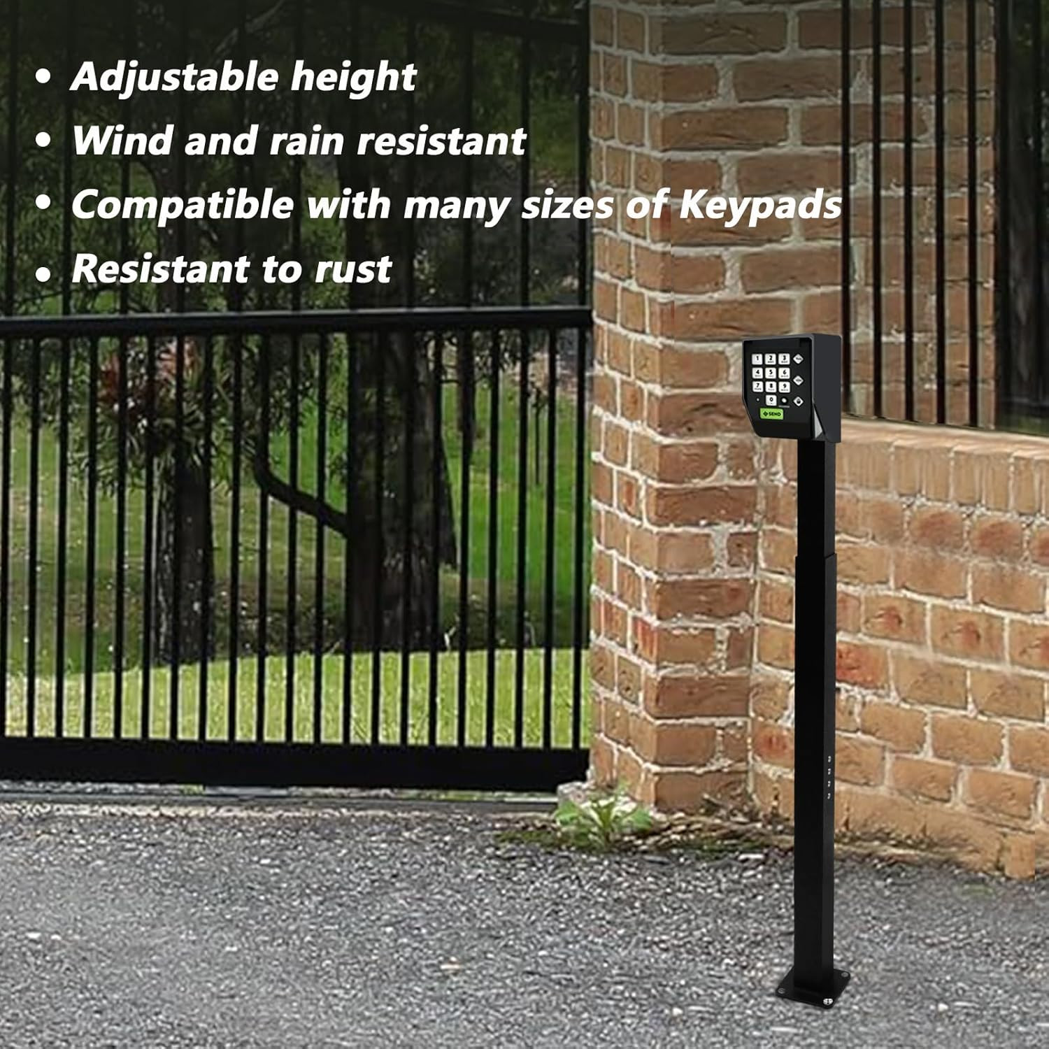 Upgraded Heavy-Duty Keypad Mounting Post Height Adjustable from 33-45 Inches Sta