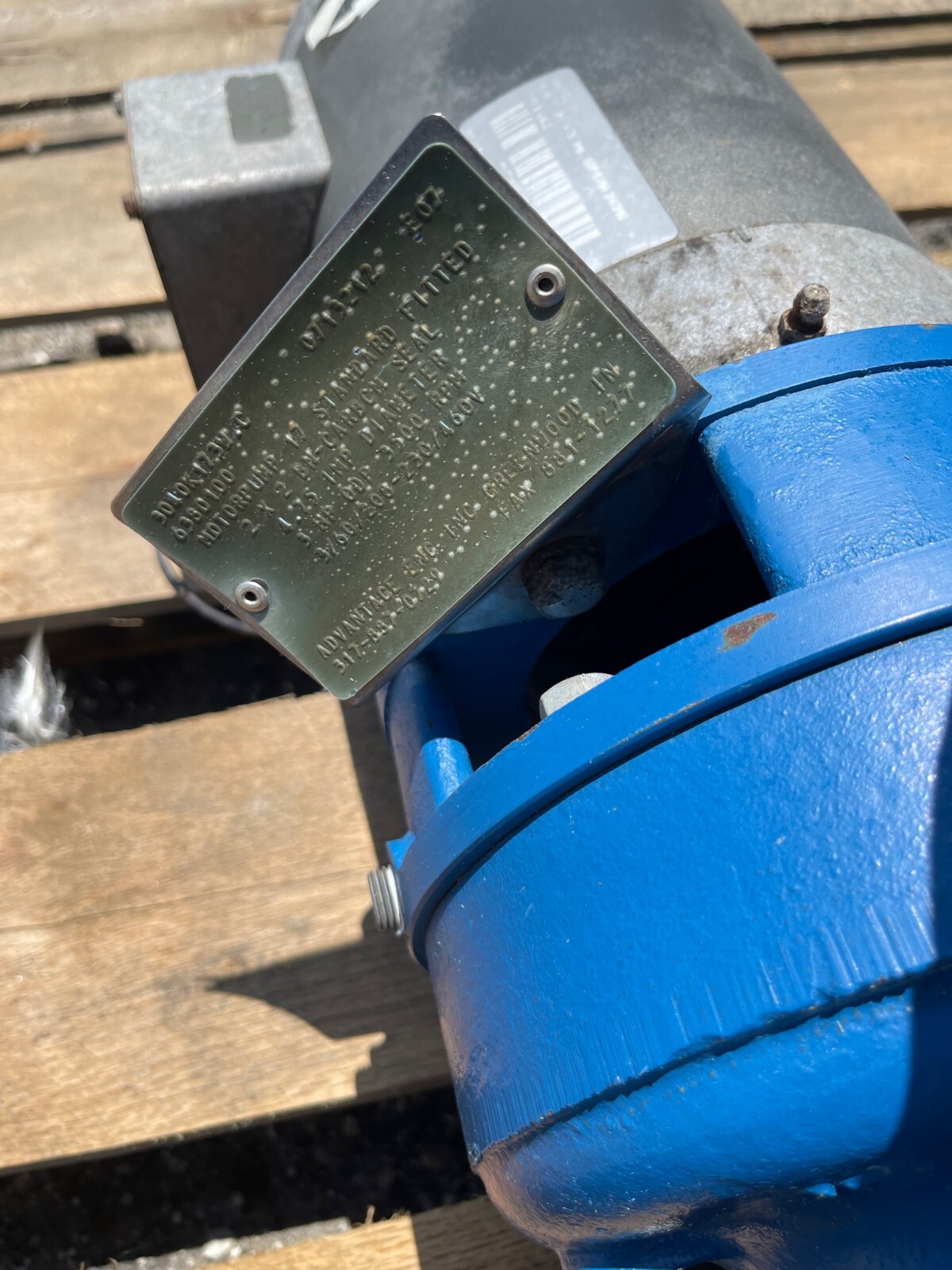 Scot Motorpump 17 Centrifugal Pump, 2 X 2, SC3040K173W.C 3 HP Baldor Motor