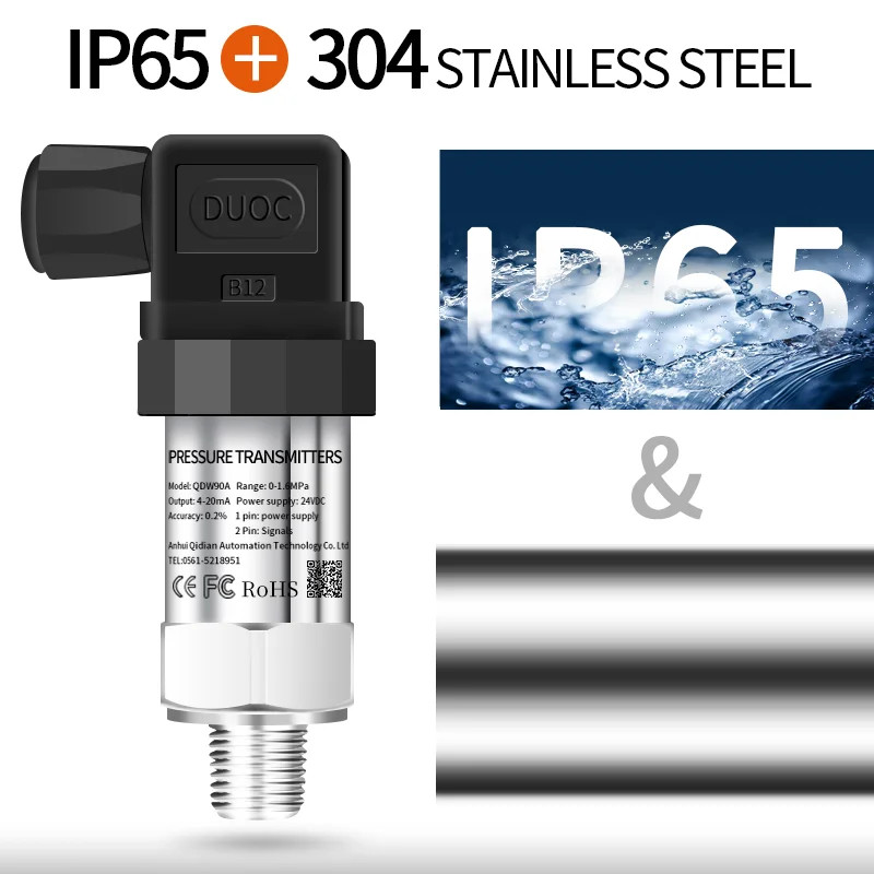 Pressure Sensor High Precision 0.5%FS G1/4 -1~600Bar 4-20mA 0-10V Transducer