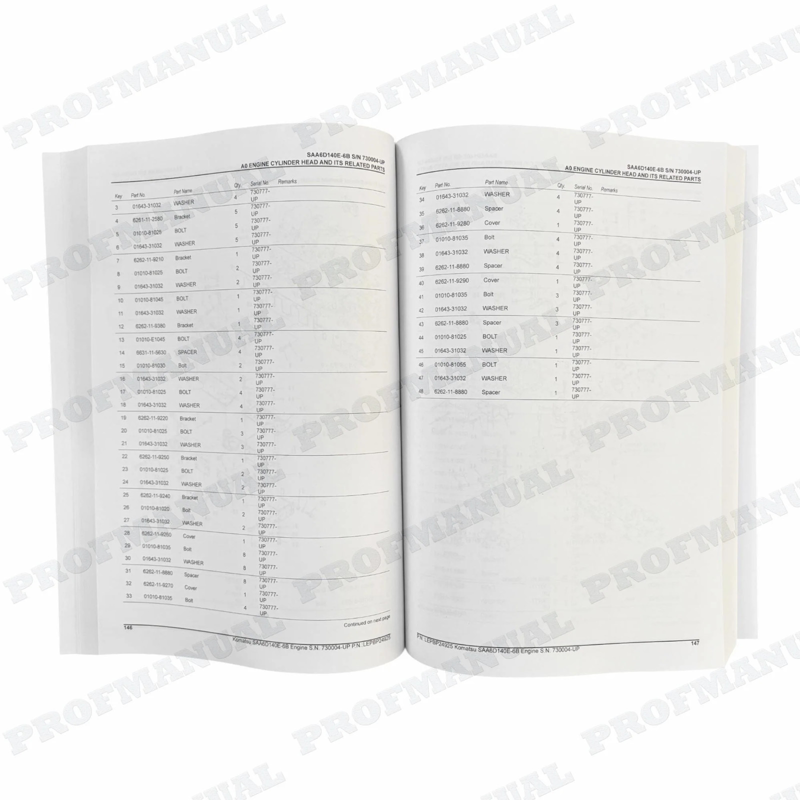 Komatsu D155AX-7 Bulldozer Parts Catalog Manual SN 90001-UP