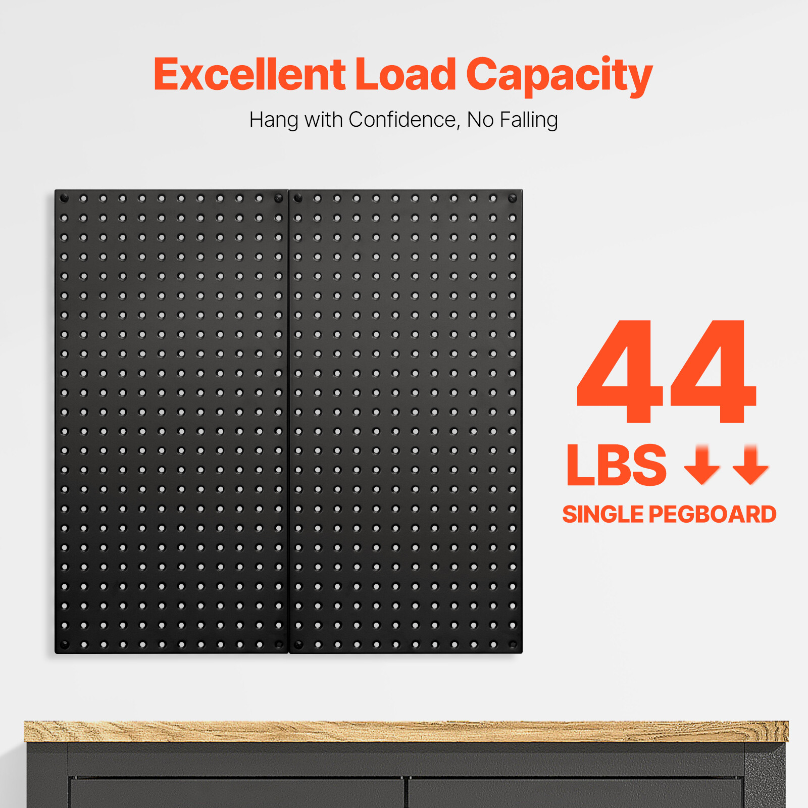 Metal Pegboard Panels 2 Pcs 24″ x 12″ Wall Organizer for Garage Tool Storage