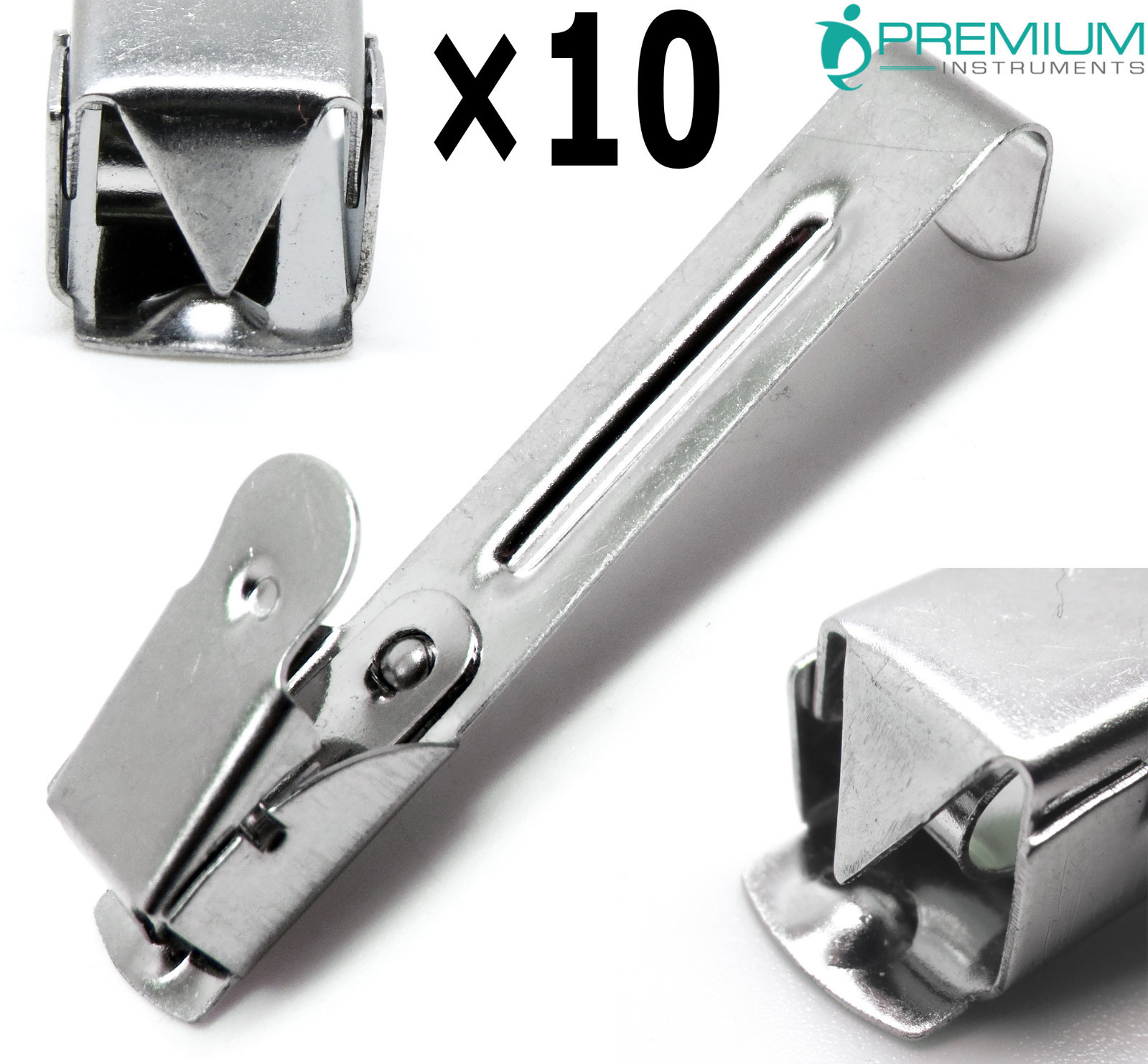 10 Pcs Dental Medical X-Ray Film Hanger Clip 2.2″ Stainless Steel Instruments